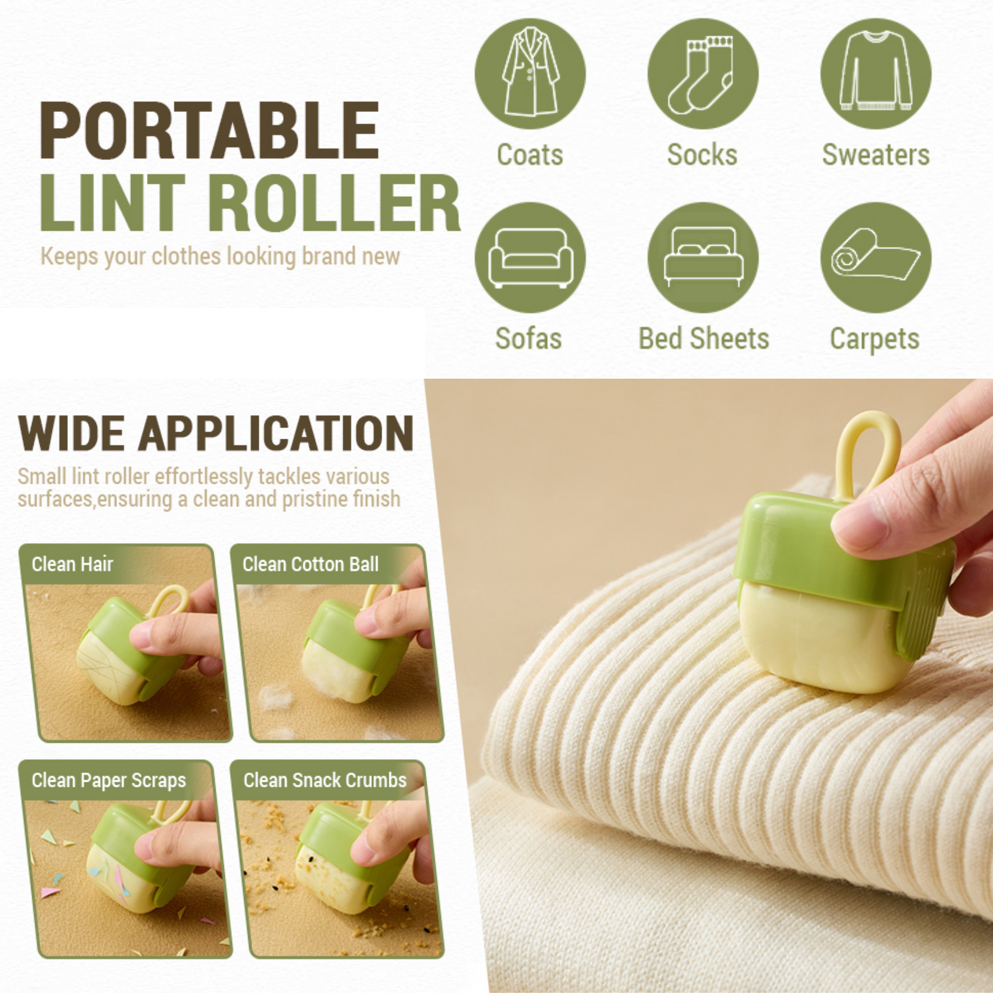 StickyPocket Mini Reusable Washable Lint Roller