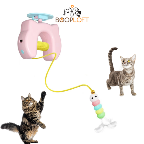 DoorDancer Smart 2-Rope Auto-Swing Hanging Door Cat Toy