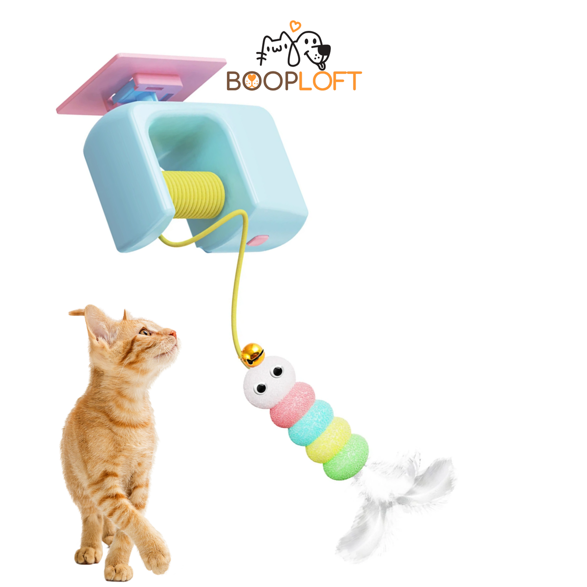 DoorDancer Smart 2-Rope Auto-Swing Hanging Door Cat Toy