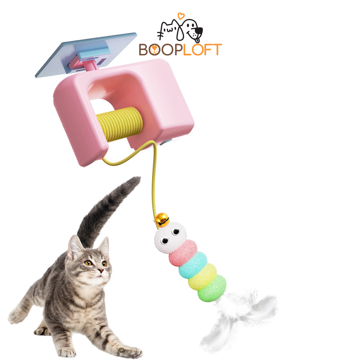 DoorDancer Smart 2-Rope Auto-Swing Hanging Door Cat Toy